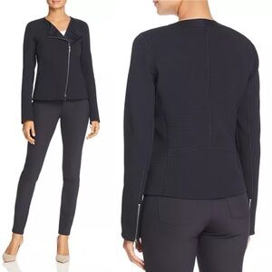 Lafayette 148 New York Trista Textured Jacket round neck, long sleeves size 6